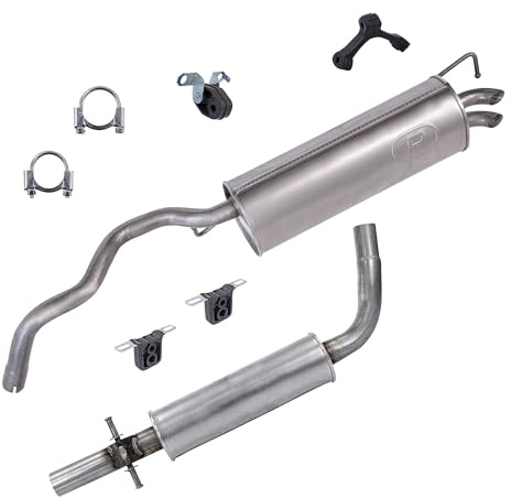 ATEC Germany Auspuff Schalldämpfer Set 1x Mittelschalldämpfer, 1x | Kompatibel mit: AUDI A3, SEAT LEON, VW GOLF IV, GOLF IV Van, NEW BEETLE, NEW BEETLE Cabriolet