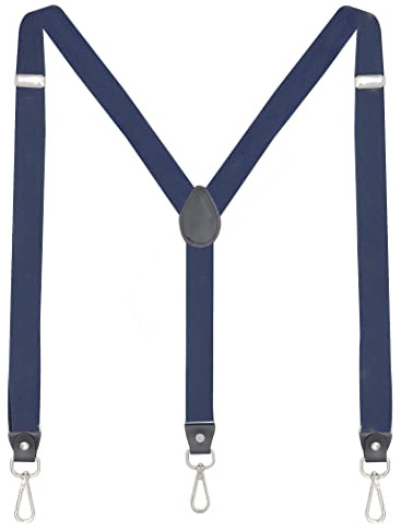 Ausukler Hosenträger Damen und schlanker Herren Extra Stark 2,5cm mit Karabiner Haken Elastischen Riemen für Jeans