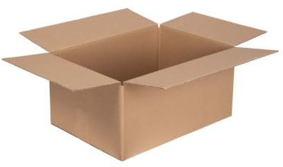 smiley pack 120 Stück Faltkartons 400 x 300 x 200 mm zweiwellig braun | aus Wellpappe – Verpackungskartons, Pappkarton, Versandbox für Pakete & Päckchen