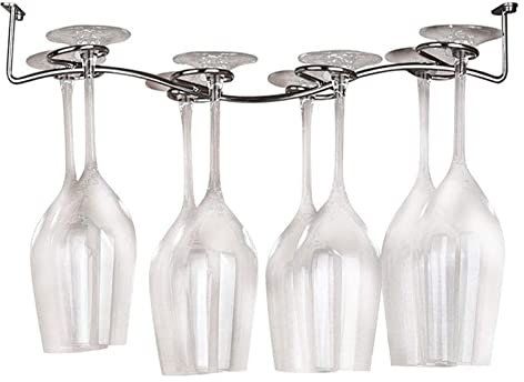 MAZAGE Portabottiglie Sottosopra in Acciaio Inossidabile per Uso Domestico Piccolo Porta Bicchiere da Vino J1122, 31 * 14 * 5,5 cm (Color : 46 * 14 * 6cm) Needed