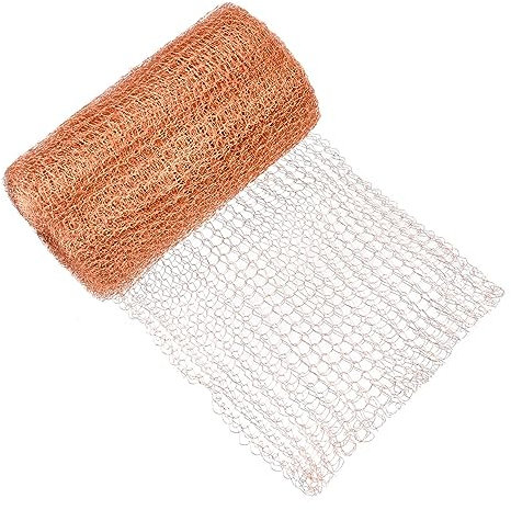 OctBird Pure Copper Mesh Rodent Pest Control - 5 X 30 Feet Pest Snail Stopper Mesh Rodent Mesh Control Garden Slug Mesh Feet Fine Wire Mesh Roll Pest Control,Copper Fill Fabric for Indoors,Garden