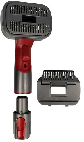 vhbw 2-in-1 Tierhaar-Bürste kompatibel mit Dyson V11 Advanced, V11 Outsize Staubsauger - Selbstreinigend, Inkl. Anschluss-Adapter