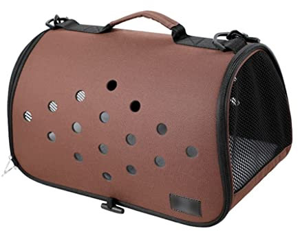 Samnuerly Haustiertransportbox, Katzentransportbox, 39,9 x 23,1 x 23,1 cm, Haustier-Reisetasche für Katzen, Hunde, Faltbare Hundehütte, Haustier-Reisetasche für Flugzeug, Auto, Zug (D)