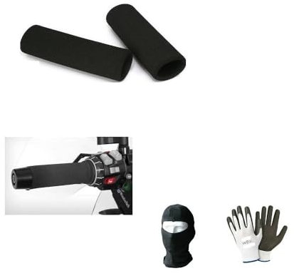 Kompatibel mit Kawasaki KLV 1000 Lenkergriffsabdeckungen aus Neopren, Lenkergriffe aus Schaumstoff, beheizte Griffe, rutschfest, universal, 12 x 4,2 cm, für Motorroller
