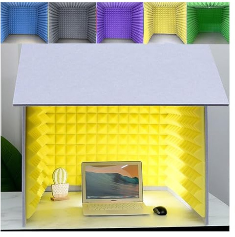 Schallschutzkabine Tragbare Tonaufnahme Vocal Booth Box, Schalldichte Kabine Gesangskabine Akustikschaumstoff, Schallschutz Akustikschaumplatte, Für Desktop Studio Gesangs Audio Musikaufnahmen