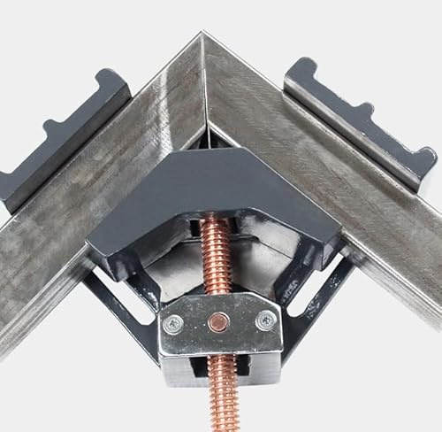 BOKA Winkelklemme 90 Grad, Gusseisen, 60 mm Spannweite, AC-60 | Selbstzentriernde Backe, Ergonomischer Griff, Präzise Winkelfixierung, Für Schweißen, Metallbearbeitung, Modellbau, DIY
