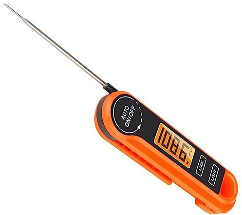Alipis Digitales Sonden-fleischthermometer Für Grill Bbq Küche Mit Einstich Für Hähnchen Pute Schweinefleisch Fisch Präzise Temperaturmessung Sekunden Anzeige Leicht Zu Reinigen