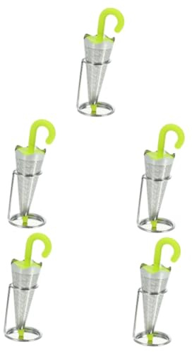 Amosfun 5pcs Umbrella Tea Infuser Strainer Fine Mesh Tea Filter for Loose Leaf Reusable and Easy to Clean Cup Infuser