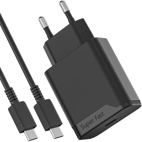 Xwartre 25W Chargeur Rapide Compatible avec Samsung Galaxy S24 FE S23 S22 S21 S25 S20 A22 A06 A05 A16 A15 A56 A55 A54 A36 A34, Téléphone Prise Secteur USB C Adapteur avec Câble 1.5M