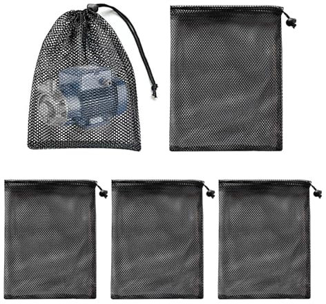 Editbar 2 bolsas de malla de filtro de bomba, bolsas de filtro para estanques, bolsas de filtro de acuario, bolsas de filtro de red para estanques, filtro de impurezas, proteger la bomba de agua (40 x