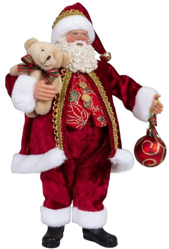 Christmas Paradise Weihnachtsmann stehend 28cm Santa Dekofigur rot