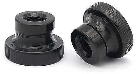 Handdrehschraube, 2–5 Stück, M3, M4, M5, M6, M8, M10, schwarz-silber, zweistufig einstellbar, Rändelmutter, Rändelmutter von Hand festziehen, Vorhangwand for 3D-Drucker (Farbe: vernickelt_M3 (5 Stück)