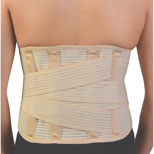NOVAMED Corsetto lombosacrale 26 cm – Per traumi lombari, ernia del disco, post operatorio, traspirante