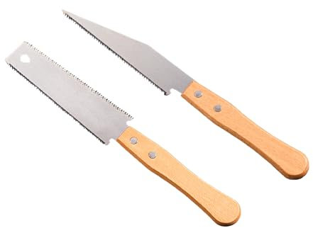 LUHOCIY 2 Pezzi Sega Giapponese a Mano per Legno, Adatto per il Miglioramento Della Casa e il Taglio Trattato a Mano Fai da te, Facile da Maneggiare