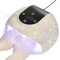 CGBE Lámpara UV LED Uñas: 268W Secador de Uñas Profesional con Sensor Automático - Temporizador de 30s/60s/120s - 66 Perlas UV+LED y Base Desmontable - Lámpara de Uñas con Diamantes para Salón y Hogar