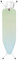 Brabantia Ironing Board B, 124x38cm - Soothing Sea | 100% Fairtrade Cotton | Compact & Stable Design | Adjustable Height & Steam Iron Rest | Child & Transport Locks