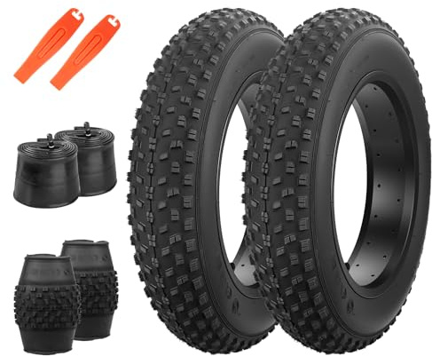 ZUKKA 16/18/20 x 4.0 E-Bike Tire Fat Tire High Performance Replacement Folding Mountain Bike Tire High-Density Bike Tires for E Bikes