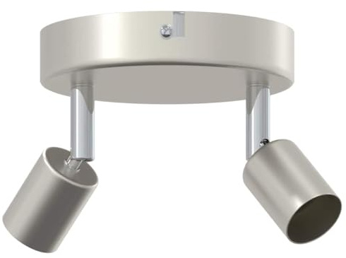 vidaXL Takspotlight med strålkastare Nickel 12 x 8 cm Stål