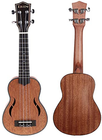 TSMORY 53,3 cm Walnuss-Ukulele, 4 Saiten, kleine Gitarre, einfache Nylon-Saiten, Ukulele für Anfänger, Kinder, tragbare Musik