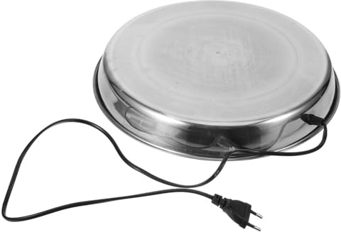 NUOBESTY Hühnertränkeheizung aus Edelstahl mit Beheiztem Sockel und Eu Stecker 38cm Verhindert Wasserfrost im Winter für Geflügel und Enten Sicher und Zuverlässig