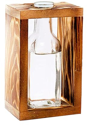 IOIUSKKU Elegant Wooden Stand Vases – Terrarium Display Accessories For Home Decor Plant Propagation Tubes Station Set Vase Tools