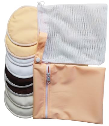 Fraupow Reusable Nursing Breast Pads 8 Pack | Includes Midwife Consultation & Breastfeeding Course | Award-Winning & Endorsed by The Breastfeeding Doctor | 4 Colours, Machine Washable, Bamboo Cotton