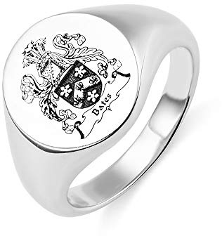GSTFY Personalisierte Siegelringe für Herren, Messing/925er Sterlingsilber, personalisierbar, heraldischer Familienwappen-Ring, Vintage-Englischer Wappenring, Geburtstagsgeschenke, Weihnachtsgeschenke
