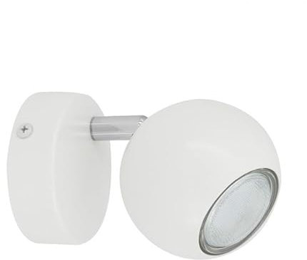 LEDKIA LIGHTING - Applique Murale Orientable | Spot GU10 | Aluminium Durable | Éclairage Intérieur Polyvalent | Pour Magasins, Vitrines et Maisons, Blanc, Aluminium