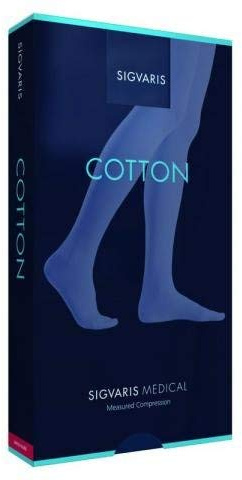 Kompressionsstrümpfe Sigvaris Cotton - AD Kniestrümpfe / KKL3 / medium/nature / offene Fußspitze/normal / ohne