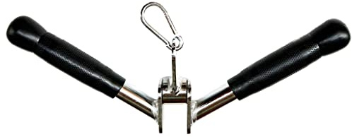 qibylift Latzugstange, Kraftstation Latzug Griff, LAT Pull Down Bar Krafttraining Griffe für Kabelzug Pulley Widerstandsbänder Trizepsseil Schlingentrainer Seilzug Fitness und Home Gym