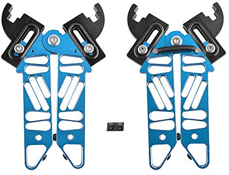 AMEYXGS Faltbarer Bogenständer halter CNC Aluminiumlegierung Compound Bogen Ständer Bogenhalterung Verstellbare Bogenhalter für das Bogenschießen Zielschießen (Blau)