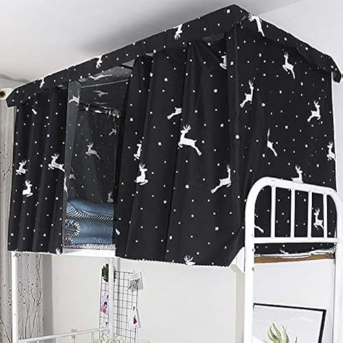 BAO CORE Bettvorhang Hochbett Etagenbett Schlafsaal Mid-Sleeper Bett Zelt Vorhang Tuch Baldachin Verbreitung Blackout Vorhänge Staubdicht Moskito Schutz Bildschirm Net Studentenwohnmein Moskitonetz
