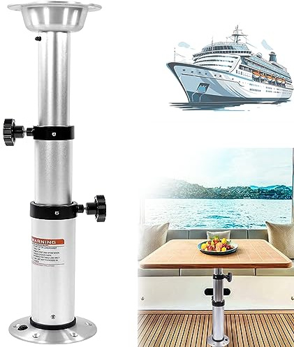 HWHongRV Verstellbares Tischbein für Wohnmobil, 43,2-71,1 cm, breites Höhen-Spektrum, leicht zerlegbar, aus Aluminium