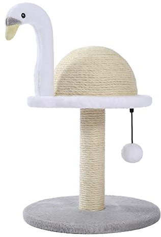 ACSUZ Katzenkratzbaum Katzenkratzbaum Mit Sisalseil Katzenspielzeug Krallenkratzer Für Innenkatzen Kätzchen Niedlich,Weiß