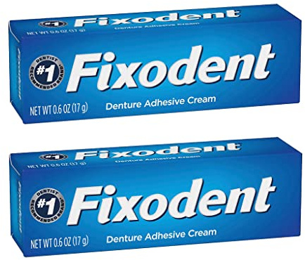 Fixodent Secure Denture Adhesive Cream, 0.6 oz (Pack of 2)