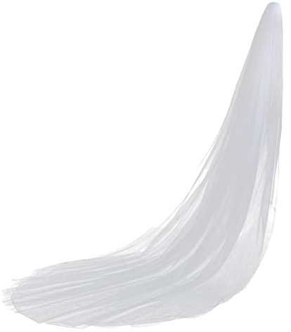 Uonlytech 3m Langer Hochzeitsschleier Mit Doppellagigem Tüll Bodenschleier Für Kathedrale Kapelle Mit Seitlichem Haarkamm Für Braut Lang Weiß