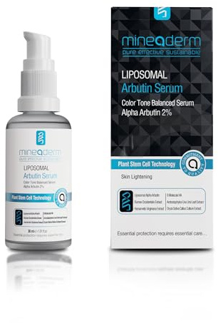 Mineaderm Liposomales Arbutin Serum –Anti-Pigmentflecken Gesichtsserum mit Alpha Arbutin, 5-Fach Hyaluronsäure & Pflanzenextrakten – Aufhellendes Serum Gegen Dunkle Flecken & Hautverfärbungen 30 ml