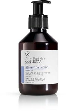 Collistar Attivi Puri Hair Balsamo Collagene,Ridensificante Volumizzante, per Capelli Fini, Privi di Corpo, 200 ml