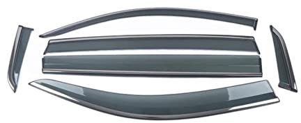 OBIOZZ Autofenster Glas Windblende Regen/Sonnenschutz Lüftungsrahmen Für VW Für Tiguan L MK2 2016 2017 2018 2019 2020 Wetterschutz (Farbe : 6PCS)