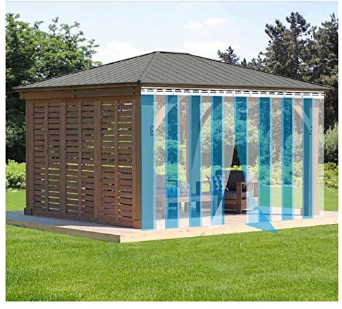 IBOWZ PVC Lamellen Streifenvorhang PVC-Streifenvorhang-Lamellen, wasserdicht, hält warm, PVC-Streifen-Türvorhang für Lager, Fabriken, Industrie, individuelle Größe