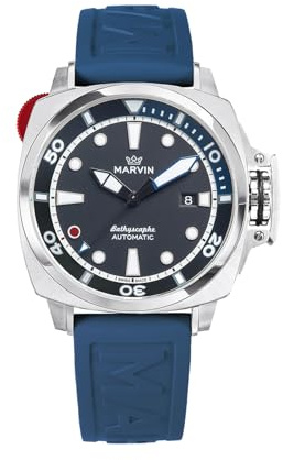 marvin Schweizer Automatik Taucheruhr Herren Gummiarmband Saphirglas Leuchtzeiger 200m Wasserdicht Luxus Sport Uhr Geburtstagsgeschenk