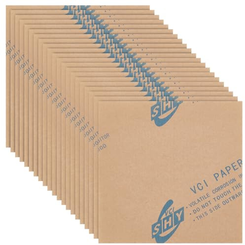 BENECREAT 60 hojas de papel antioxidante, 15 x 15 cm, papel anticorrosión de 0,1 mm de grosor para proteger joyas, artículos de metal, equipos electrónicos y musicales