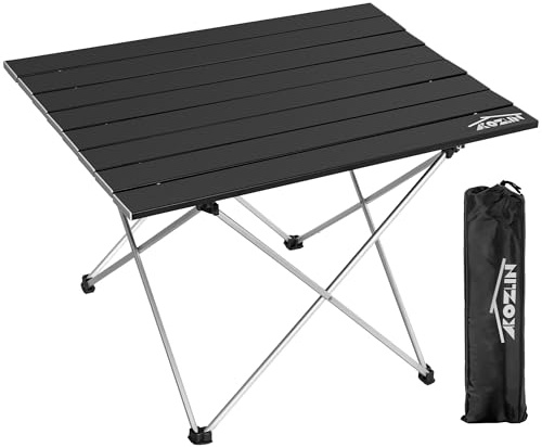 IPEB Table de camping pliante pour camping - Table de pique-nique portable pliable - Petite table pliante en aluminium avec sac de transport - Convient pour la plage, le pique-nique, le camping, la