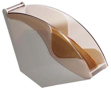 Aizuoni Kegel-Kaffeefilterhalter, Dreieckiger Kaffeefilterhalter, Kaffeefilterpapierständer - Acryl-Dreieck-Kaffeefilterhalter Mit Staubdichter Abdeckung, Speicherkapazität Von 100 Stück Für