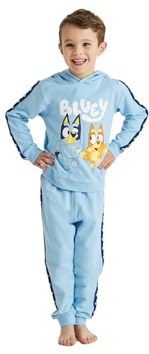 Bluey Ensemble de survêtement pour garçon - sweat à capuche, jogging et pantalon - Vêtement de détente, 3-4 ans