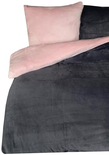 Leonado Vicenti Bettwäsche Teddy Plüsch 135x200 2 TLG Cashmere Touch kuschelig warme Winter Wendebettwäsche