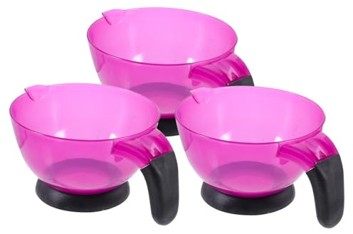 Healeved 3piezas Herramienta Para Teñir Cuenco Resistente Silicona Peluquería Taza Teñido Unidades