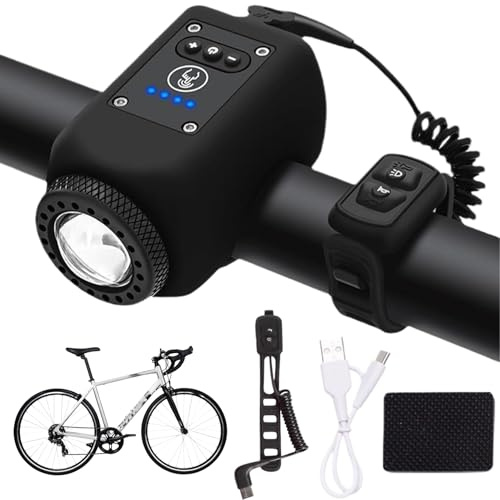 Mountain Bike Electronic Horn Bell | Corna elettrica in bicicletta, corno elettronico per mountain bike, campana di torcia per bike per cicli notturni, corni da bici impermeabile IPX5, corna da bici