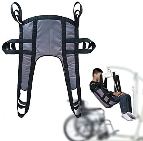 Toilettenlift-Schlinge, Hebeschlinge, medizinischer Patiententransfer-Schlinge für Patienten, Duschbad für ältere bariatrische Patienten, geteilte U-Schlingen, bequem, wiederverwendbar für ältere