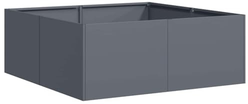 vidaXL Pflanzkübel Anthrazit 80x80x30 cm Stahl